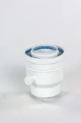 Rookgasketeladapter, Ubbink Rolux, aluminium, concentrisch / concentrisch, 80/125mm - 60/100mm